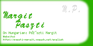 margit paszti business card